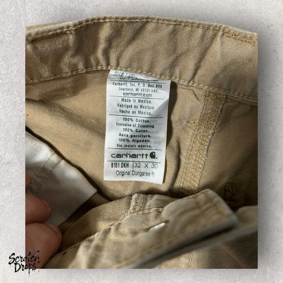 Carhartt Men’s B324 DKH Relaxed Fit Work Pants Size 32X30 Khaki Beige Work Pants - Picture 2 of 3